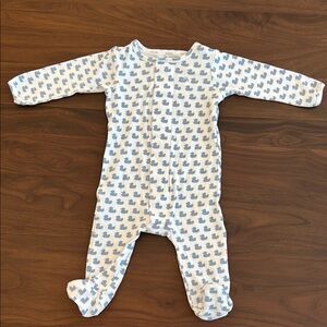 Magnetic Me Blue and White Duck Print One Piece